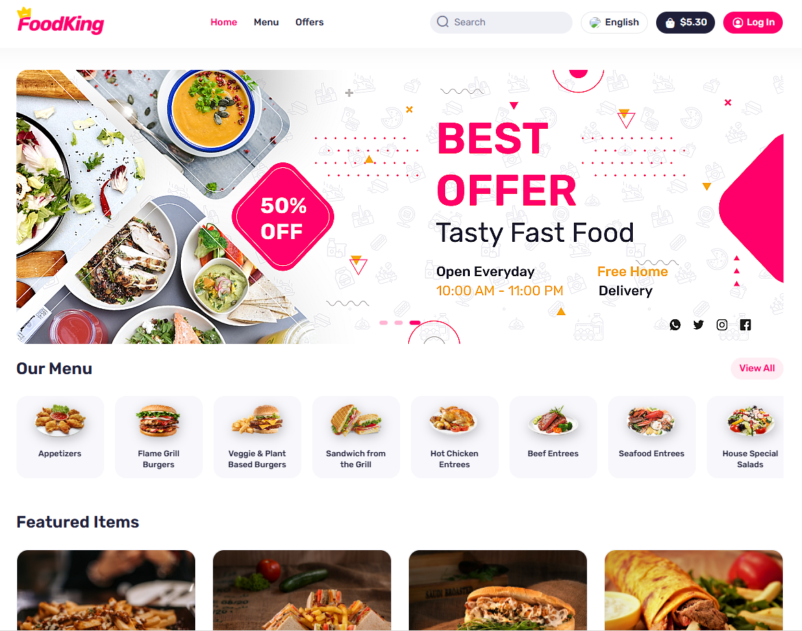 FoodKing Selenium Scripts